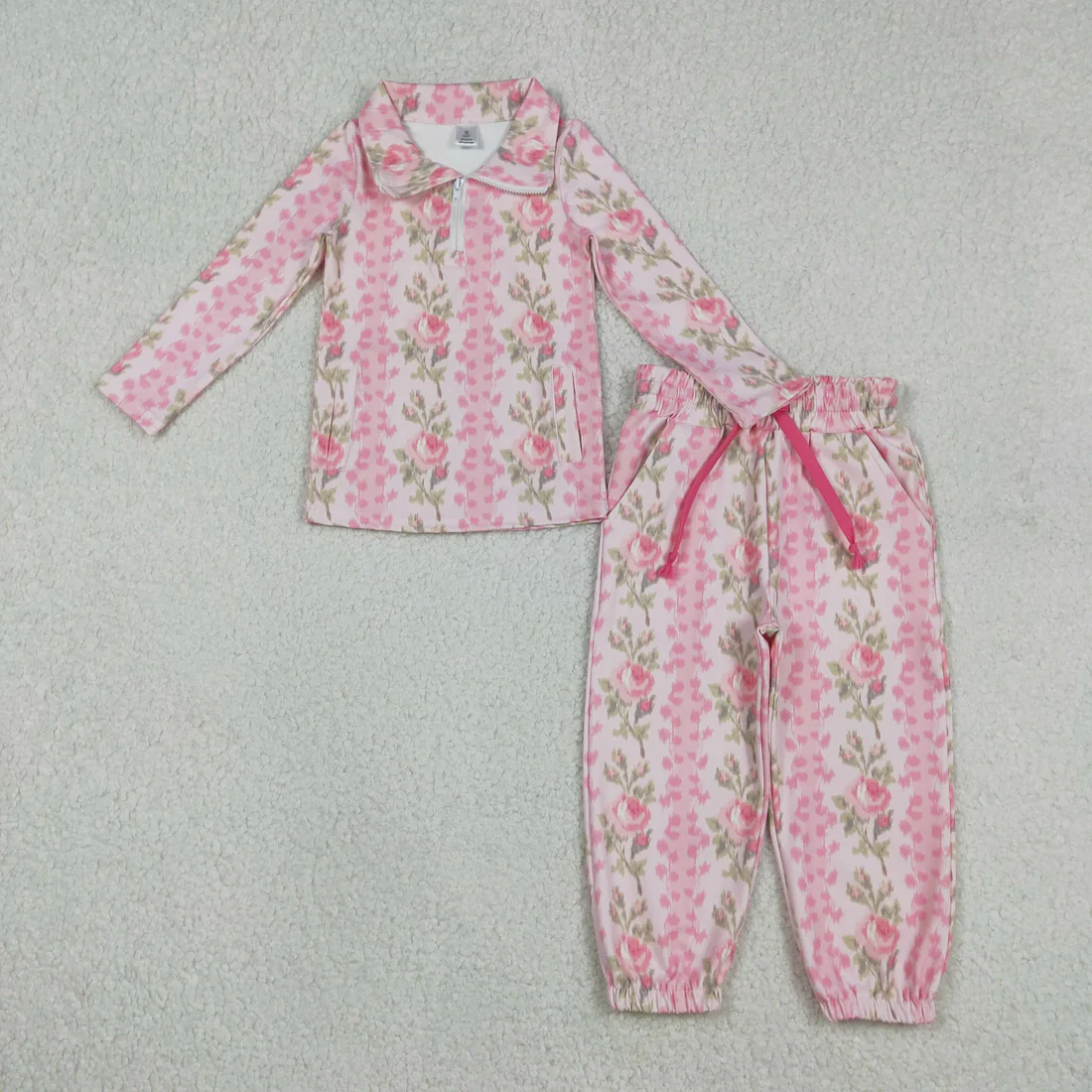 RTS NO MOQ Sibling baby girl clothes bow yoga long sleeve pants sets