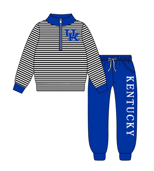 Custom moq 5 mix size milk silk summer teams baby boy clothes blue long sleeve pants sets-25.8.23