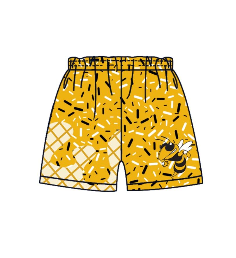 custom moq 3 eta 6-8weeks kids and adult gold Beach Summer Shorts