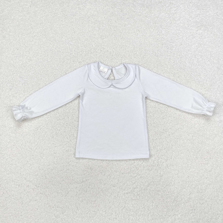RTS NO MOQ Sibling baby girl boy clothes solid color long-sleeved tops