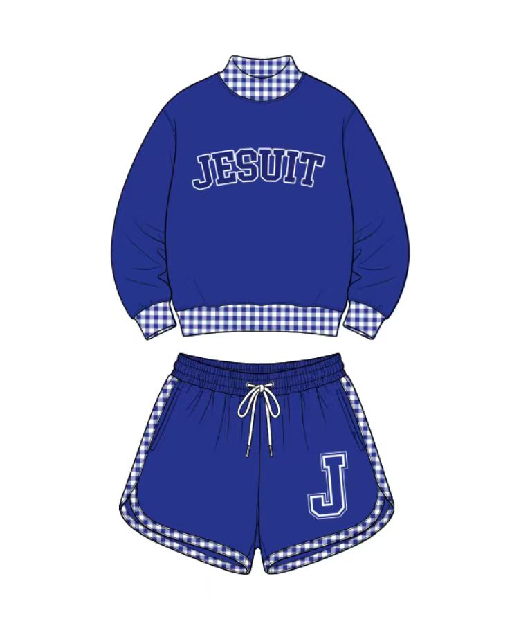 custom moq 5 mix size AITOLY0101 Baby Kids Plaid Print Long Sleeve Crew Neck Top Elastic Waist Casual Shorts Set