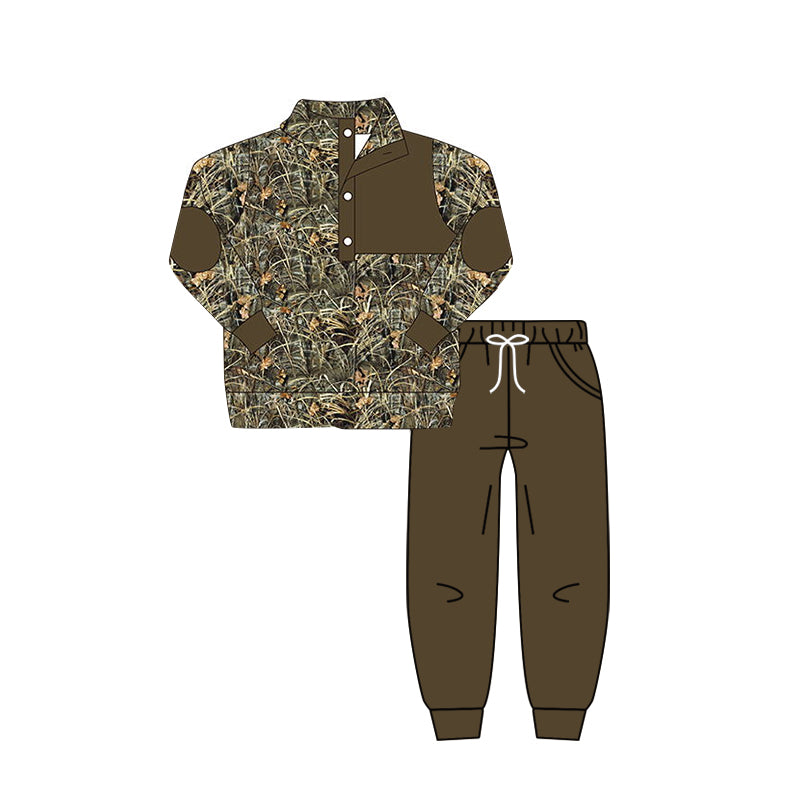 custom moq 5 eta 5-6weeks Branch camouflage long sleeve trousers camouflage suit