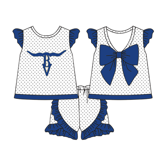 Custom moq 5 mix size milk silk eta 6-8weeks summer teams baby girls clothes team short sleeve shorts sets-25.7.23