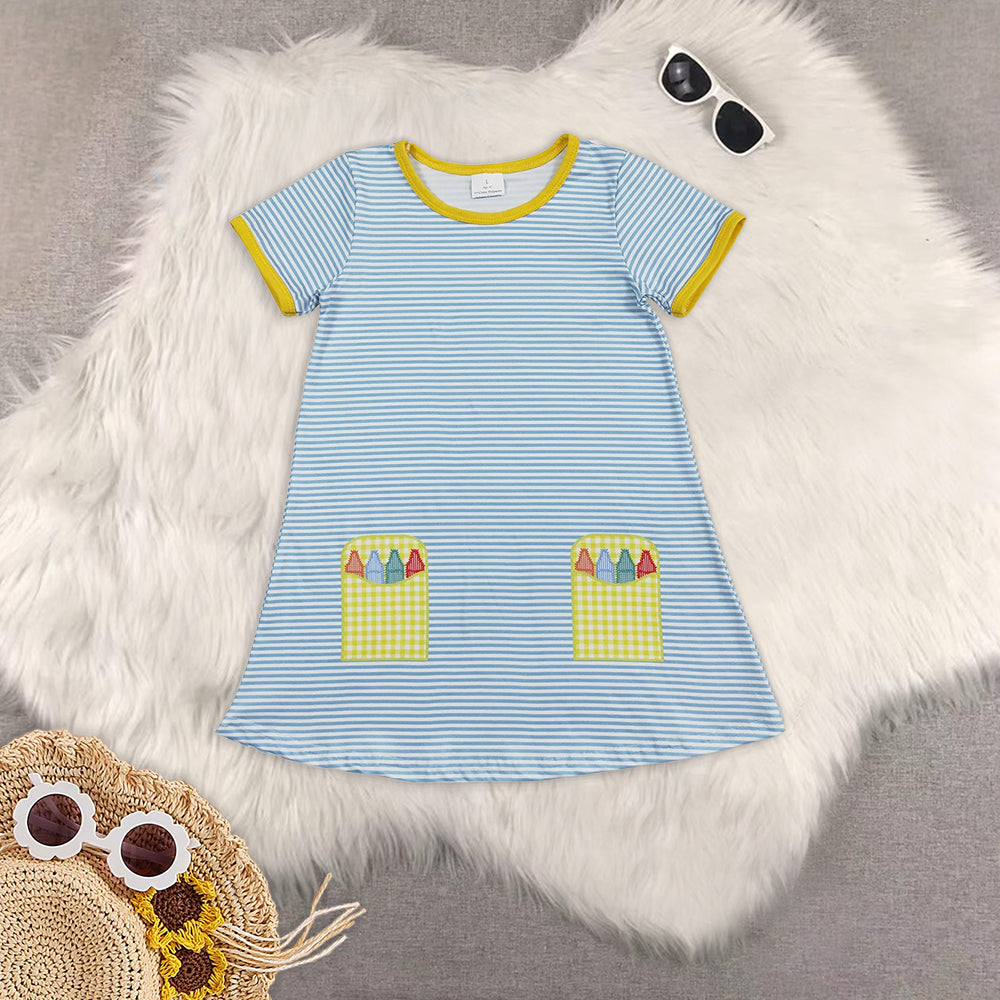 RTS baby girls clothes  short Sleeve dress