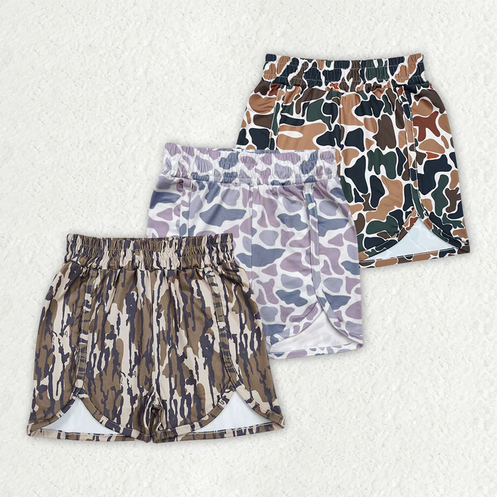 RTS NO MOQ baby girl clothes camouflage summer shorts