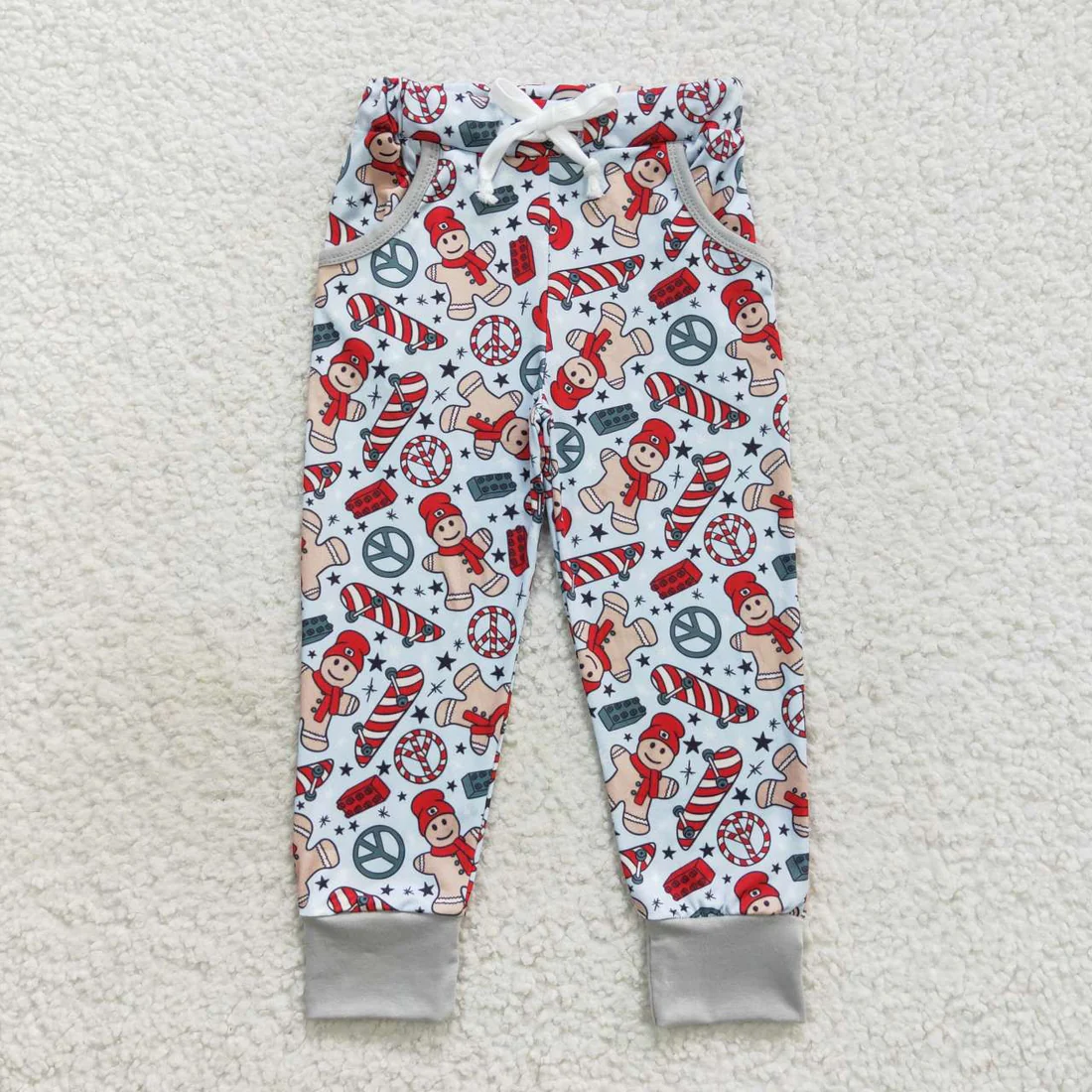 RTS NO MOQ Sibling Baby girls Boy clothes Summer Christmas long pants