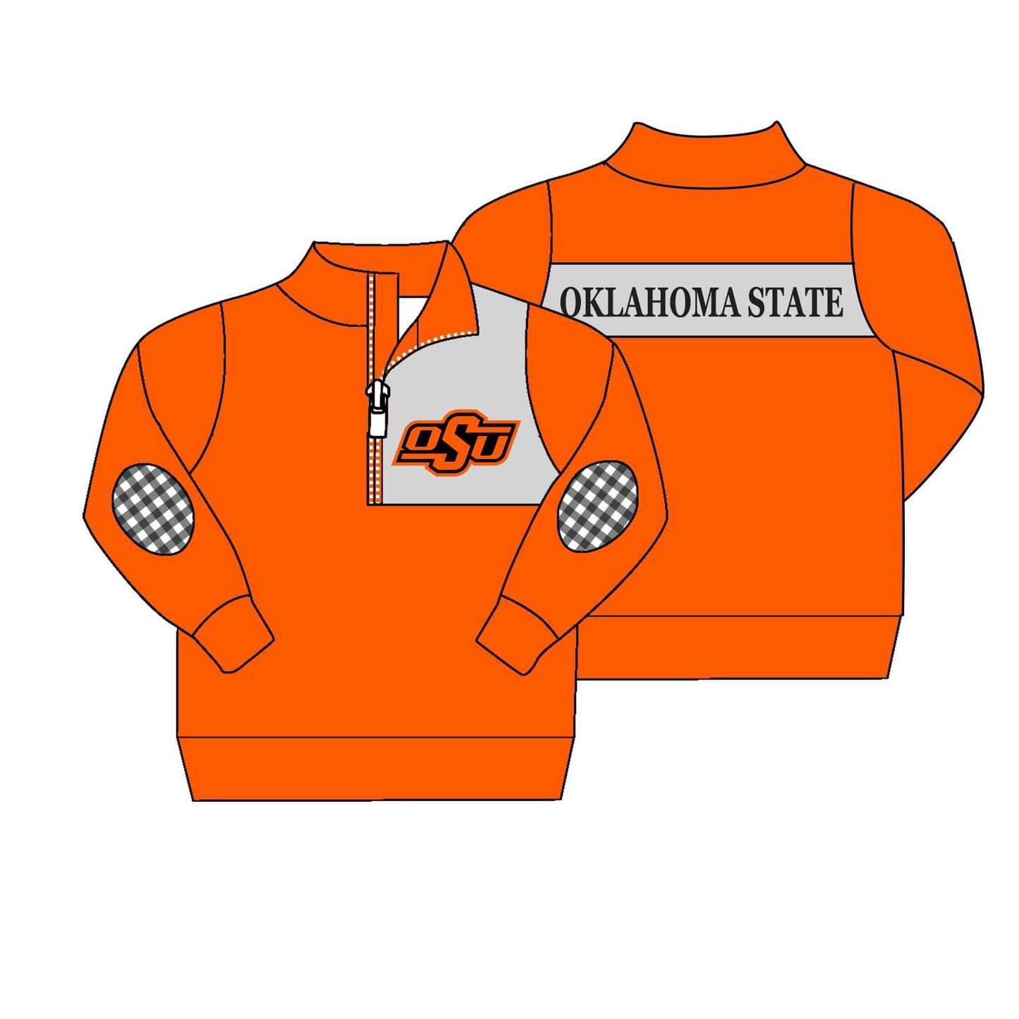 Custom moq 5 mix size milk silk summer teams baby girls boys clothes team orange sport team long sleeve tops-25.7.19