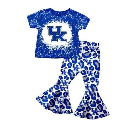 Custom moq 5 mix size milk silk eta 6-8weeks summer team blue baby girls clothes team short sleeve pants sets-25.7.14