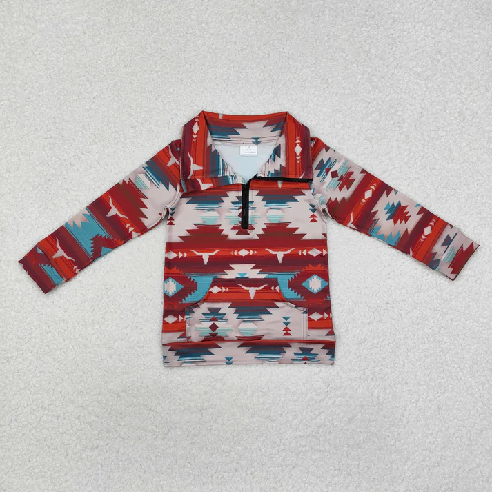 RTS NO MOQ Sibling baby boy girl clothes camouflage zipper long-sleeved tops