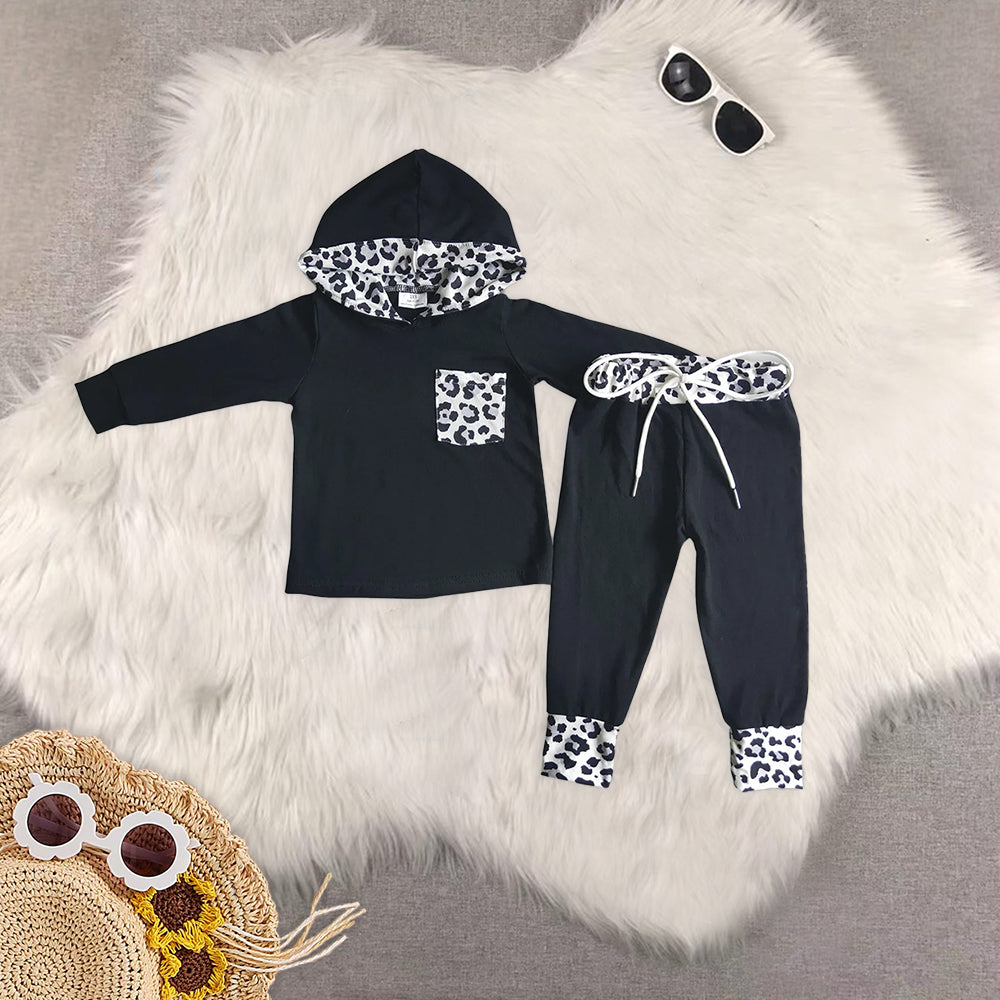RTS NO MOQ baby boy clothes hooded long sleeve Clothes Sets