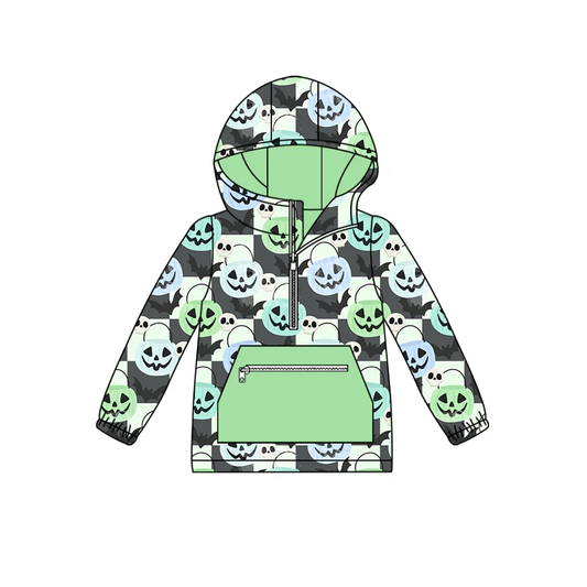 Custom moq 5 each style eta 6-7weeks baby girl clothes pocket halloween hooded long sleeve top-25.8.1