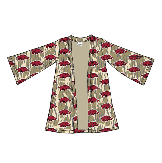 Custom moq 5 mix size milk silk baby girls clothes team summer camouflage long-sleeved cardigan-25.11.22