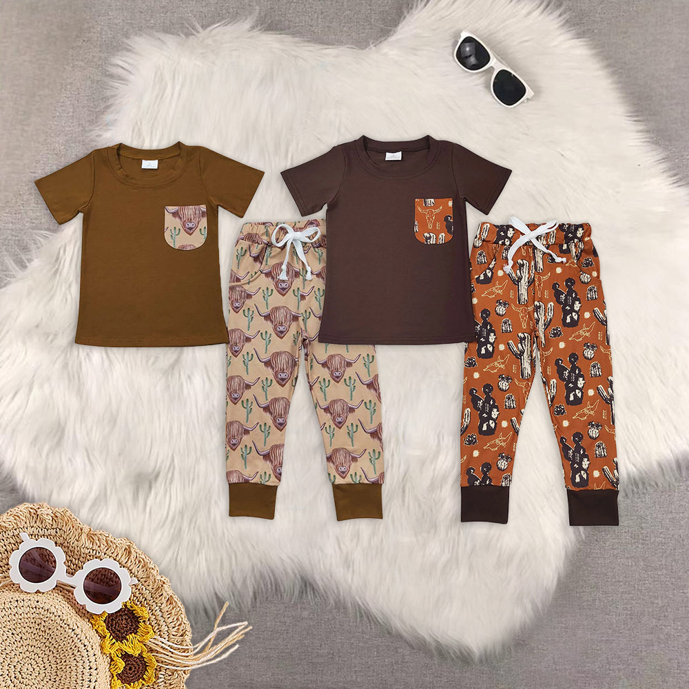 RTS NO MOQ Baby boy clothes short sleeve pants Sets