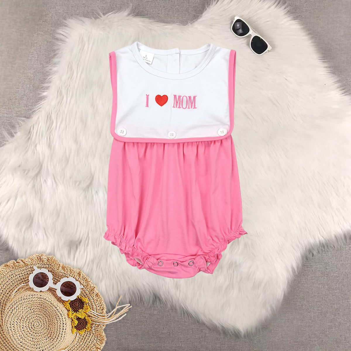 RTS NO MOQ Baby Boys girls embrodiery Short Sleeve Cropped Romper Mixed Sizes