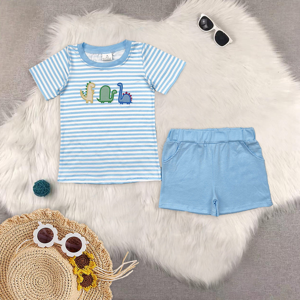 RTS NO MOQ baby Girls Clothes short sleeve shorts Sets