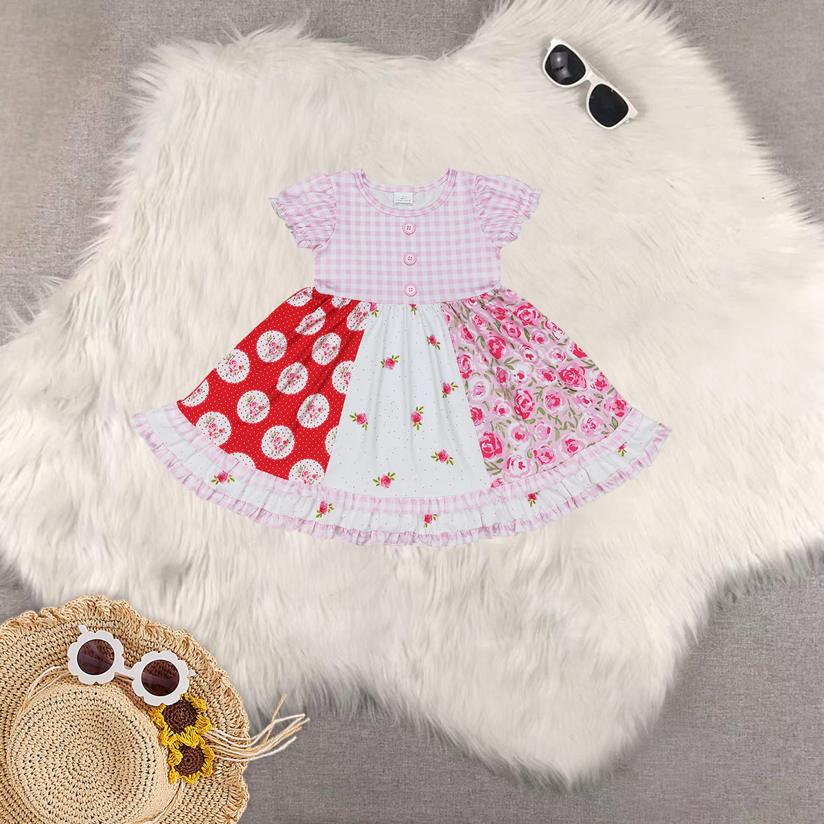 RTS baby girls clothes short Sleeve dress