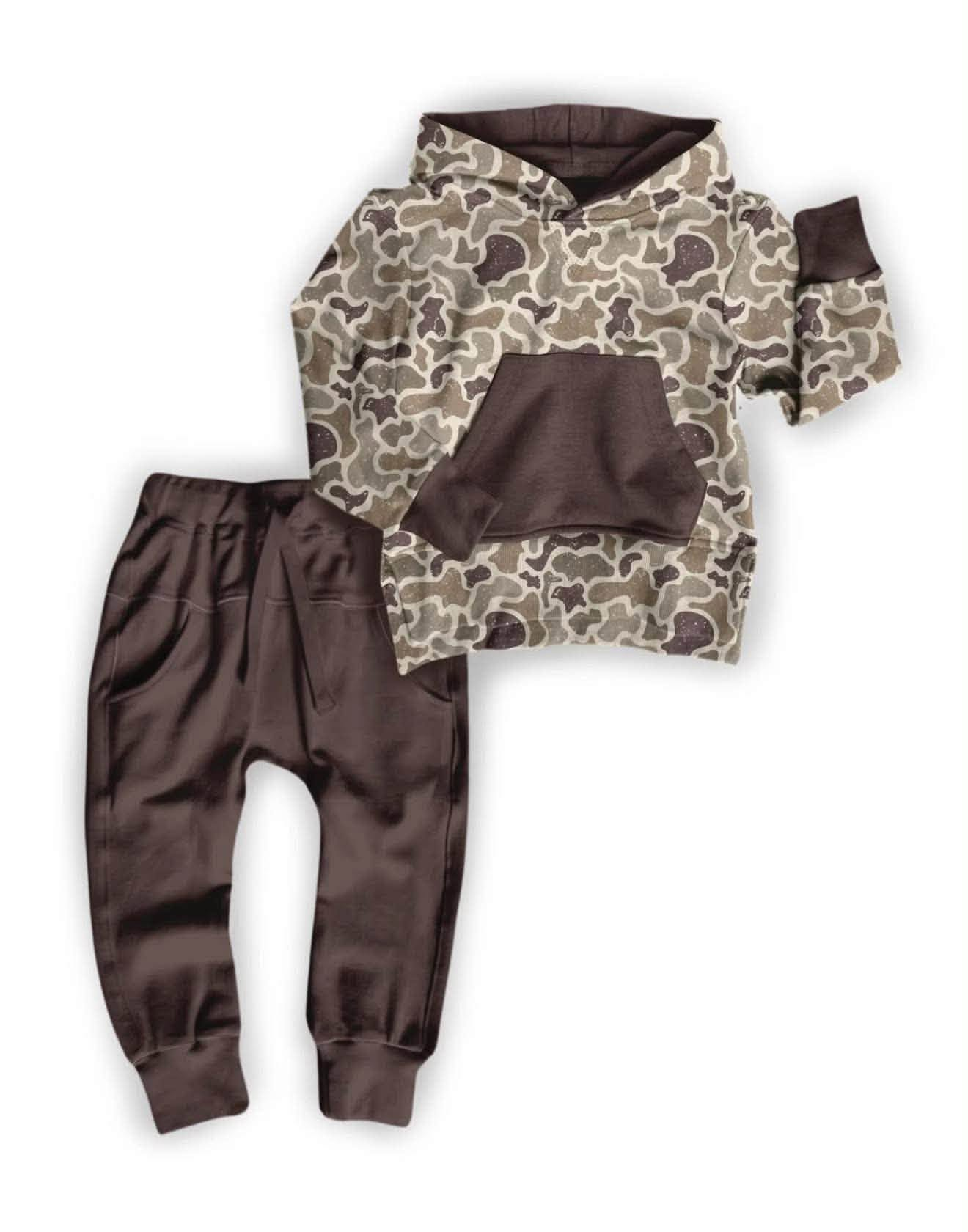 PRE ORDER NO MOQ CYSE01 BOYS HOODIE SETS 🚨 THE CAMOS ARE LIVE! 🚨 CAMO 🤎🔥 jogger sets they are SO GOOD!