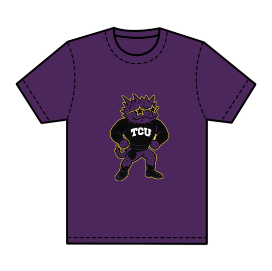 Custom moq 5 each style eta 6-7weeks baby clothes team purple shorts sleeve tops and adult top-25.7.22