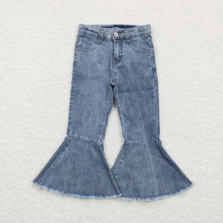 RTS NO MOQ Sibling Baby Girls Clothes Jeans: Flared & Ripped
