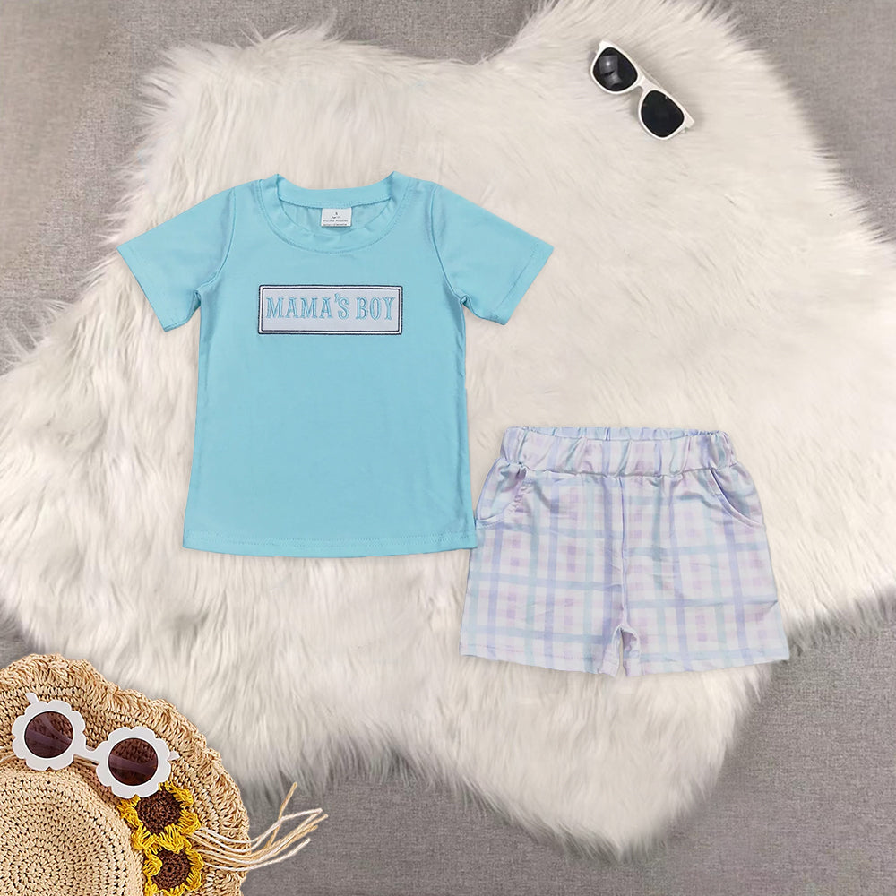 RTS Boys and girls Embroidered Short Sleeve Shorts sets rompers