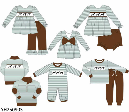 Custom moq 5 each style eta 6-7weeks baby boy clothes puppy long sleeve pants set 2 and brief sets and dress and romper and top-25.9.4
