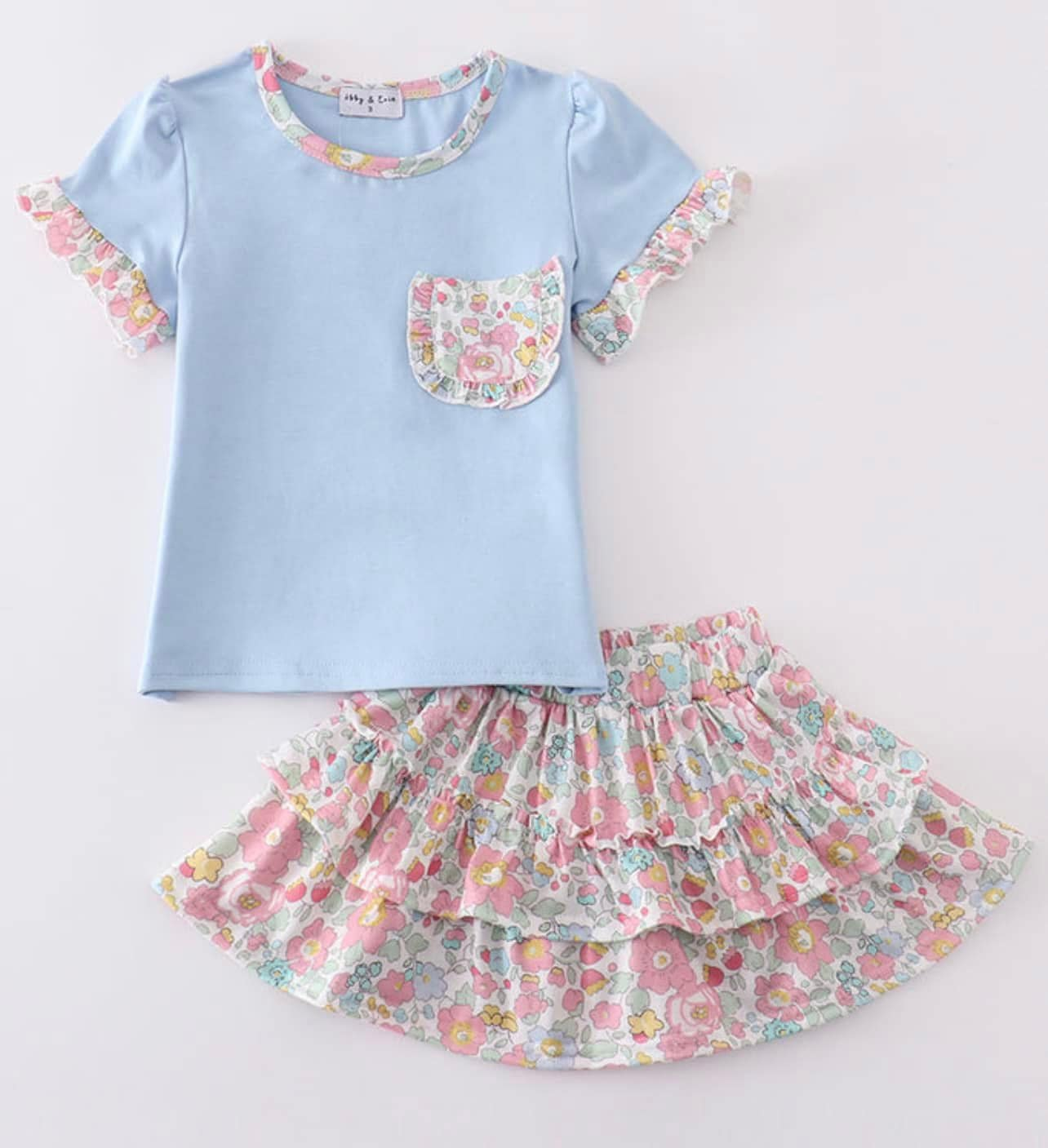 Custom moq 3 eta 7/8week moq 5 eta /4/5week baby girl clothes flying Sleeve briefs Shorts Set dress