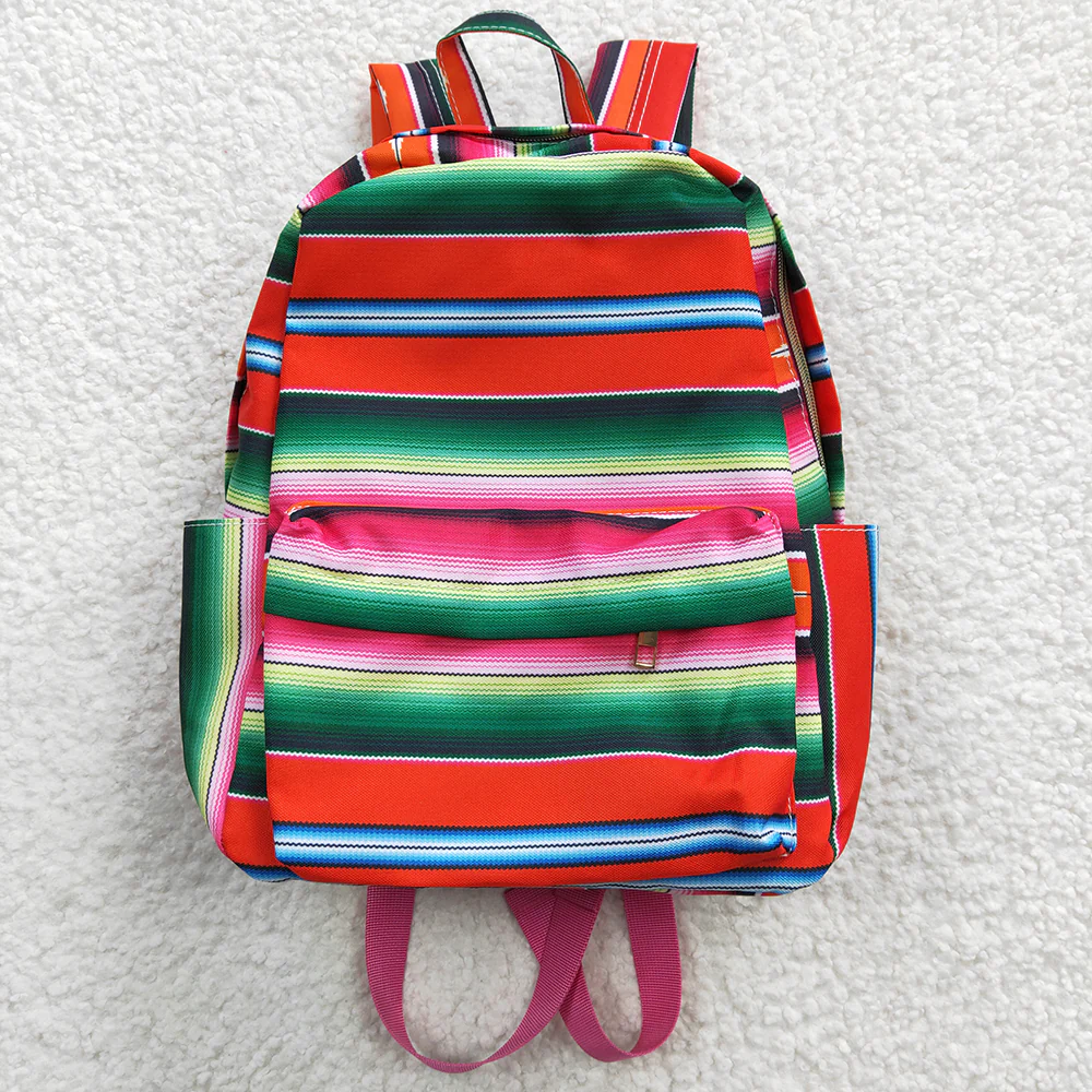 RTS NO MOQ Sibling baby kids clothes striped summer kids backpacks