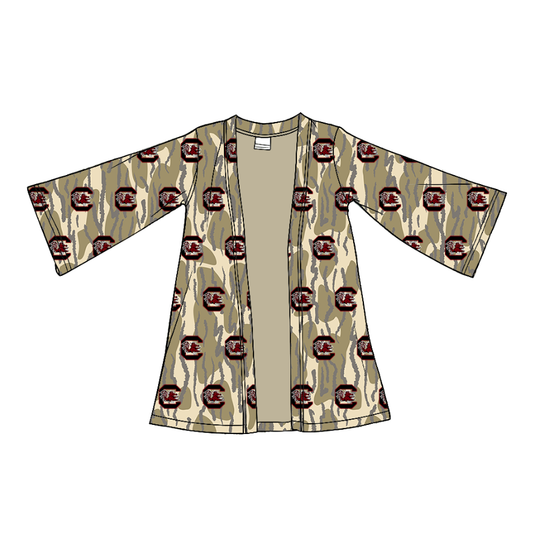 Custom moq 5 mix size milk silk baby girls clothes team summer camouflage long-sleeved cardigan-25.11.22