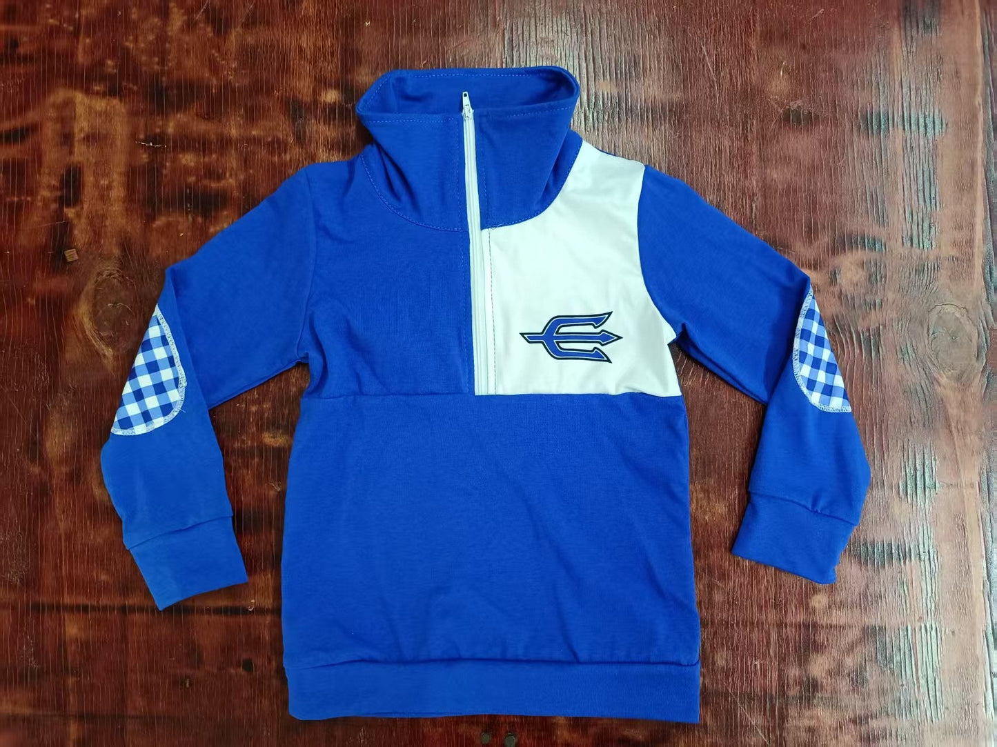Custom moq 3 eta 6-7weeks baby boys clothes team blue Long Sleeve Top