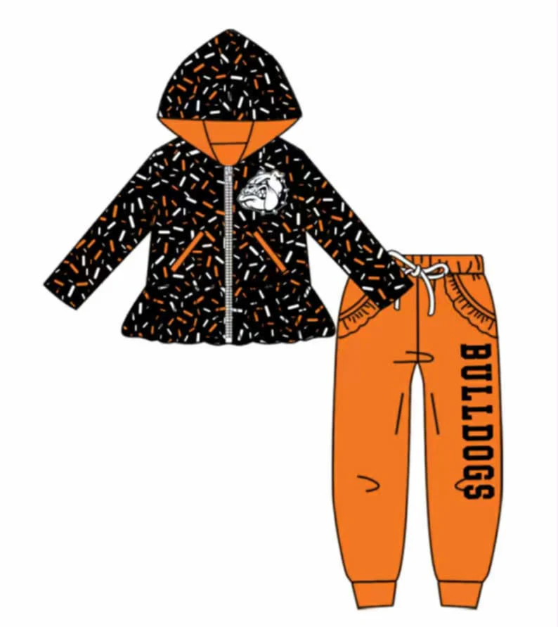 （PRE ORDER ）Deadline   October 15 custom no moq Black ice cream hat long sleeve trousers suit