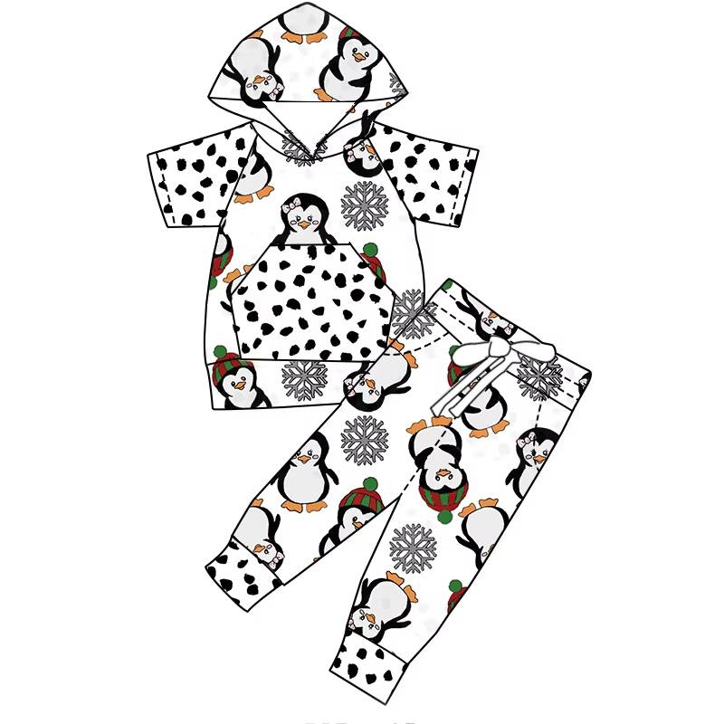 Custom moq 5 each style eta 6-7weeks baby boy clothes summer hooded short sleeve pants sets 6-25.7.24