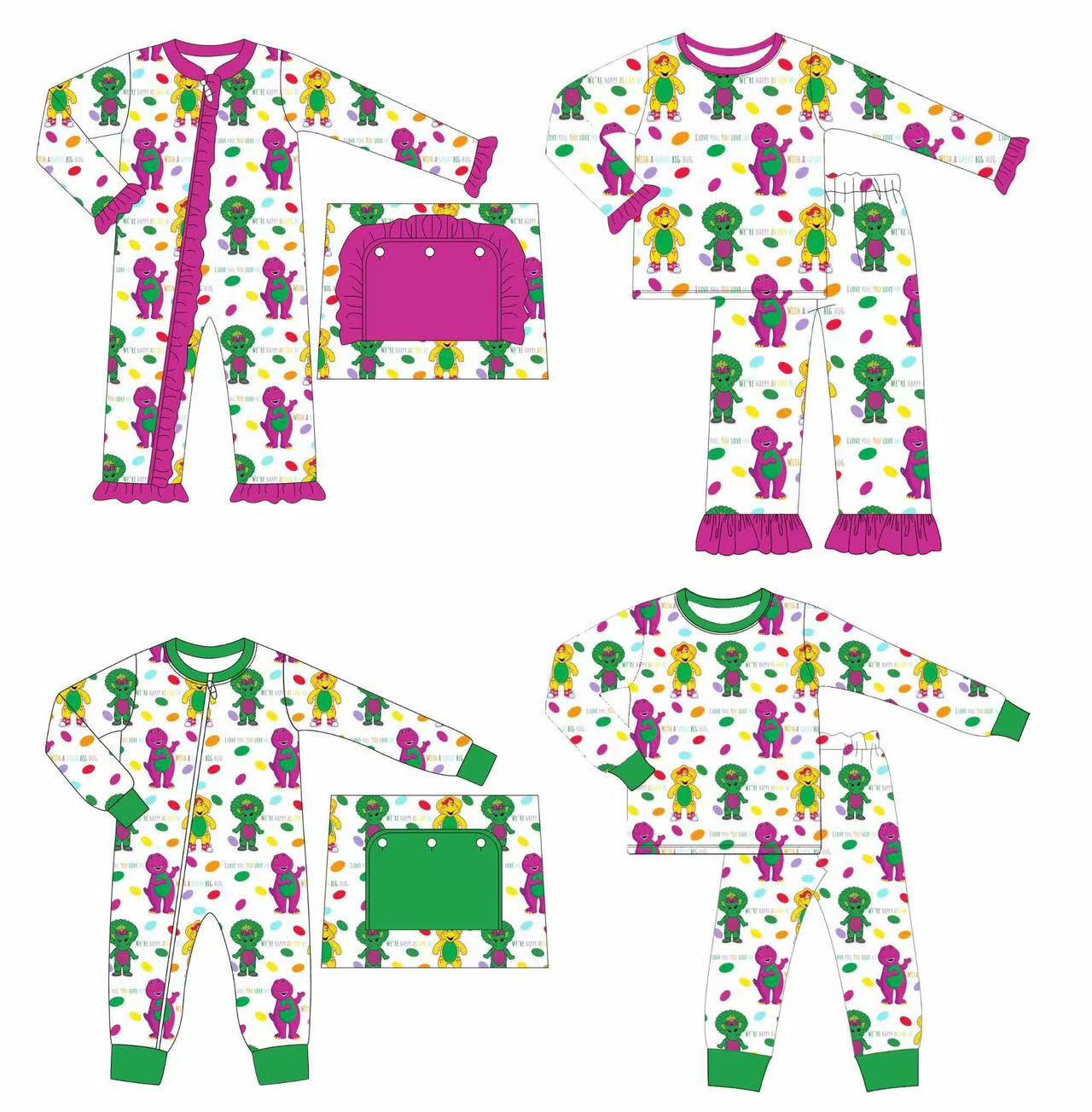 Custom moq 5 each style eta 6-7weeks baby girl clothes long sleeve pants set 2 and rompers 2-25.8.9