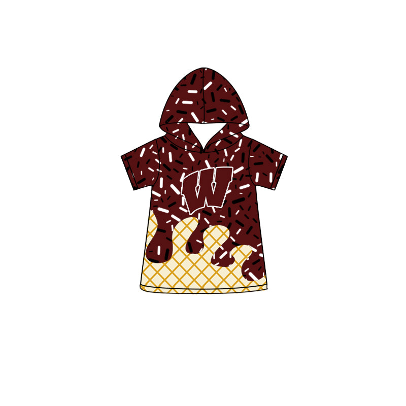 Custom Special character style tops and shorts. brick red Beach