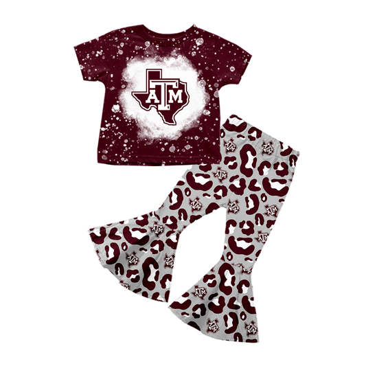 Custom summer teams baby boy clothes team dark red short sleeve pants sets-25.9.1