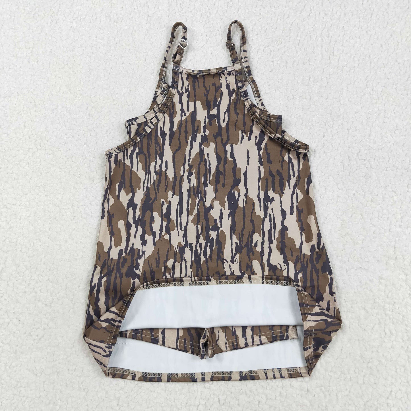RTS NO MOQ（In Stock) GSD2720 Army green camouflage pocket yoga slip dress