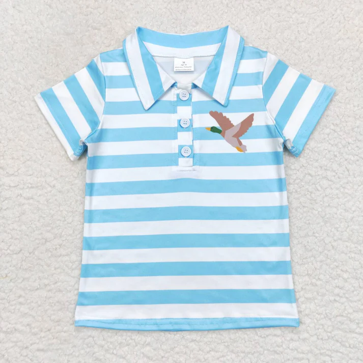 RTS NO MOQ Sibling baby boy clothes puppy deer duck short-sleeved tops