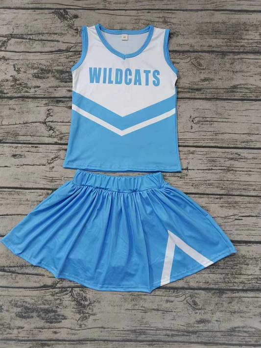 Custom moq 5 each style eta 6-7weeks baby girl clothes team sky blue sleeveless skirts sets-25.8.6