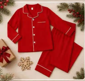 custom moq 5 mix size KLSH01christmas family pajamas clothes christmas color red pajamas