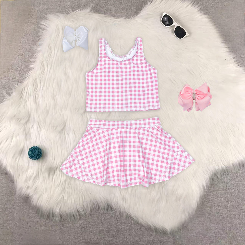 RTS NO MOQ Colorful sleeveless culottes suit Pink floral sleeveless culottes suit  Blue flower white sleeveless culottes suit