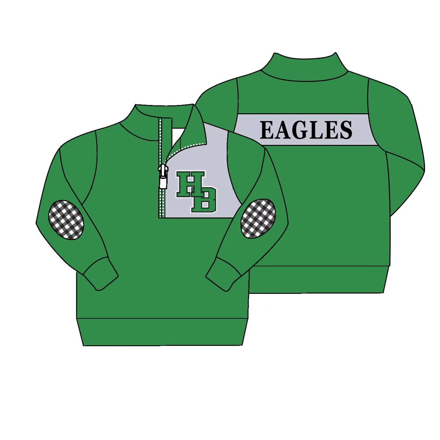 custom moq 3 eta 6-8weeks baby boys clothes green button-down pullover