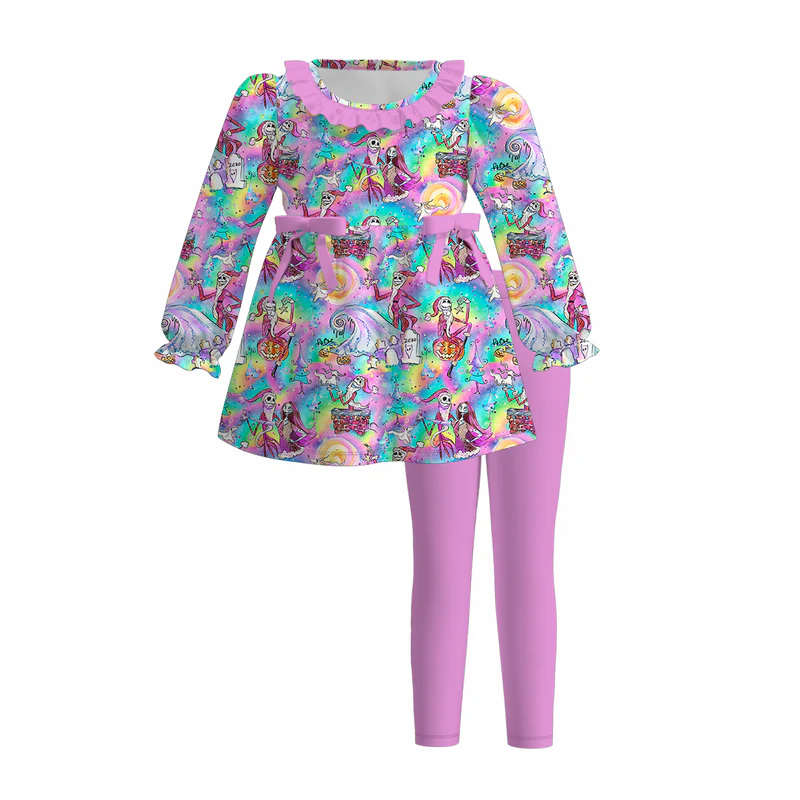 Custom moq 5 each style eta 6-7weeks baby girl clothes Christmas long sleeve pants sets 1 and sets 4-25.7.16