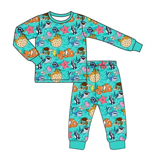 Custom moq 5 mix size milk silk baby girl clothes long sleeve pajamas