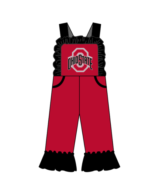 Custom moq 5 mix size milk silk summer teams baby girl clothes red suspender jumpsuit-25.8.26