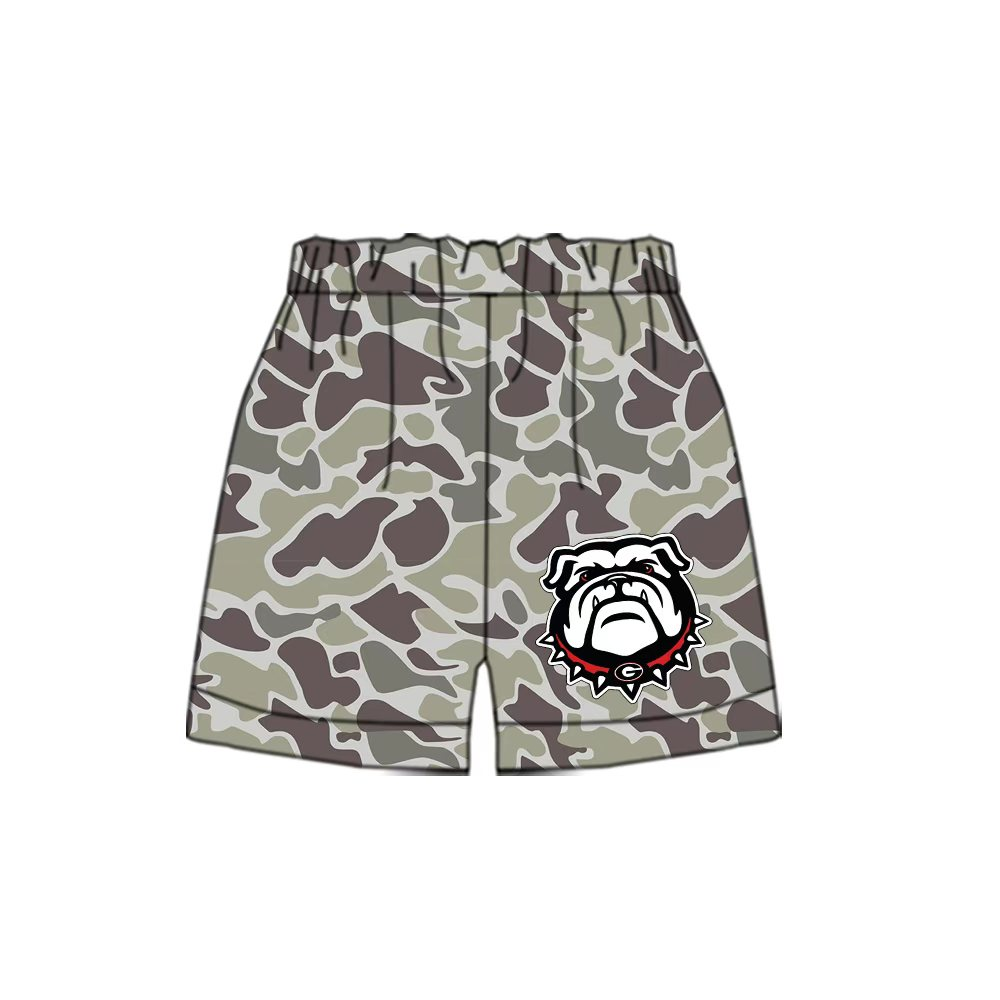 Custom moq 5 each style eta 6-7weeks baby girl clothes team camouflage shorts-25.8.21