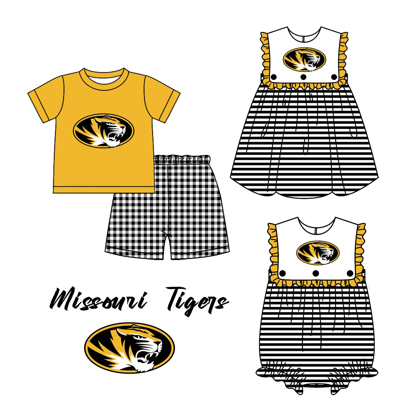 Custom moq 5 each style mix size milk silk baby kids clothes Summer yellow set and dress and romper