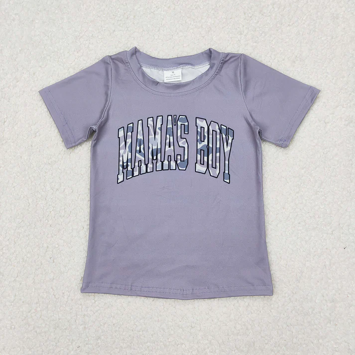 RTS NO MOQ baby boys clothes camouflage short-sleeved tops