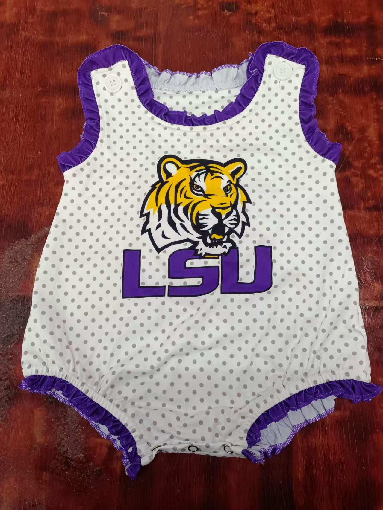 Custom moq 3 eta 6-7weeks baby boys clothes team purple vest romper-25.5.10