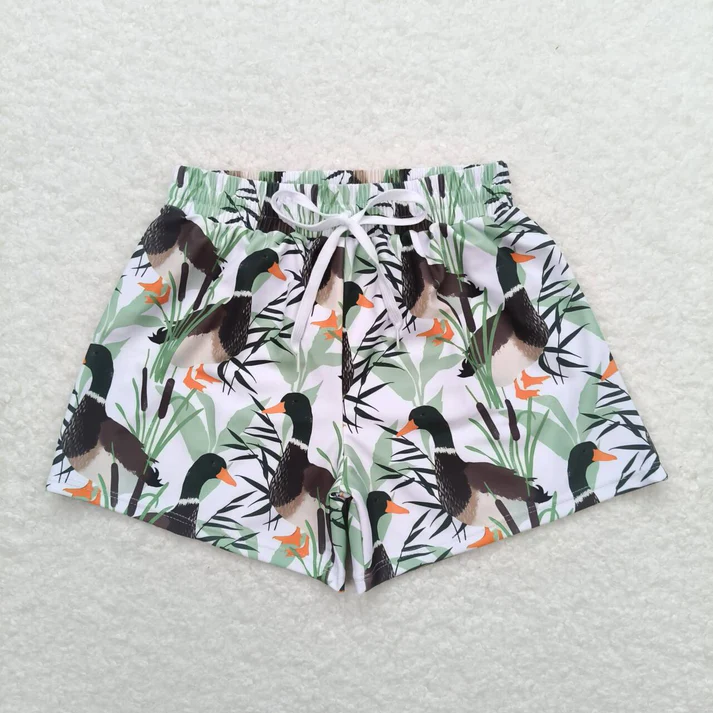 RTS NO MOQ baby boy clothes duck summer swim trunks