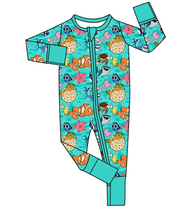 Custom moq 5 mix size milk silk baby girl clothes long sleeve pajamas