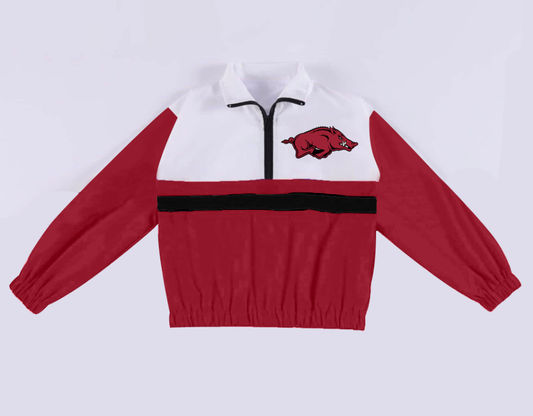 Custom moq 5 mix size milk silk summer teams baby boy clothes red long sleeve top-25.9.4